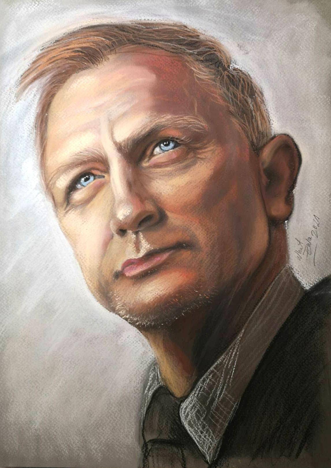 Portrait, Pastellkreide A3