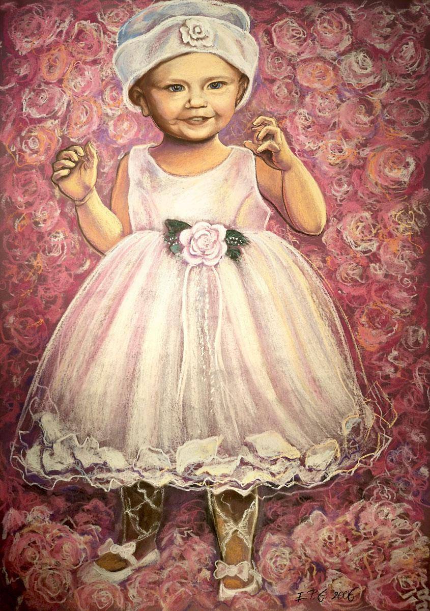 Portrait, Pastellkreide A1