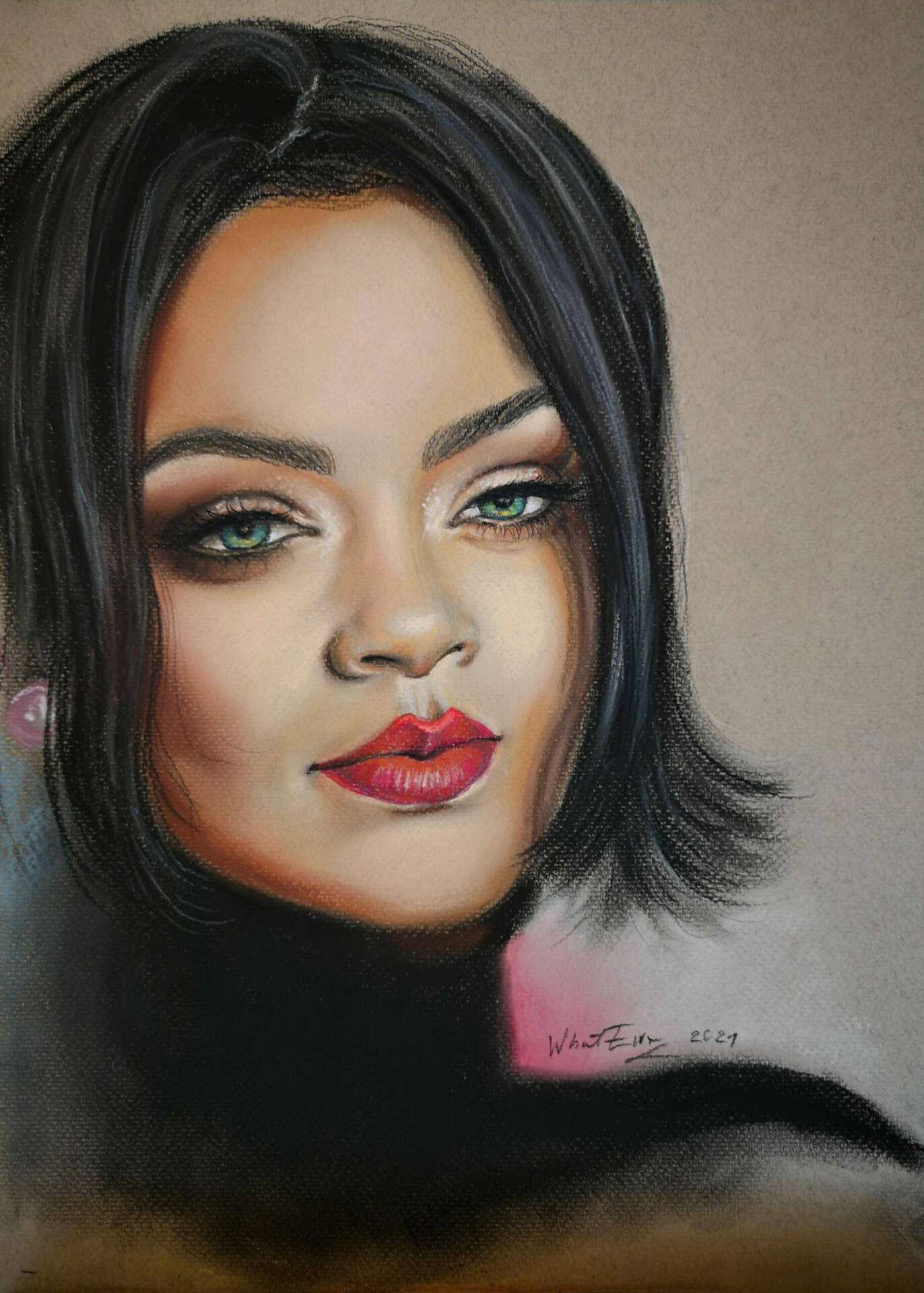 Portrait, Pastellkreide A3
