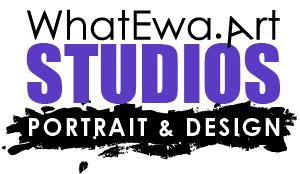 WhatEwa.Art – Studios – Portrait & Design Logo