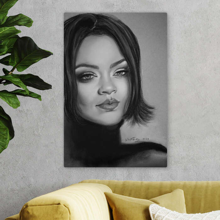 Kohle Portrait vom Foto – Bild 3